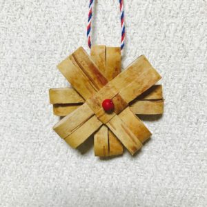 白樺クリスマスオーナメント(フラワーB/55mm)