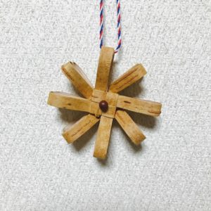 白樺クリスマスオーナメント(フラワーC/65mm)