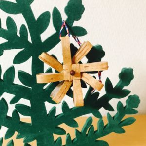 白樺クリスマスオーナメント(フラワーC/65mm)