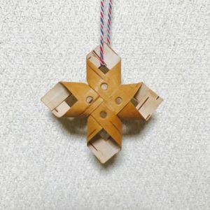 白樺クリスマスオーナメント(スターB/70mm)