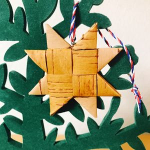 白樺クリスマスオーナメント(スターC/65mm)