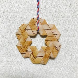 白樺クリスマスオーナメント(モビールスターA/60mm)