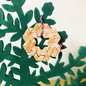 白樺クリスマスオーナメント(モビールスターA/60mm)